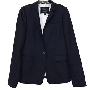 J. Crew Regent Blazer Black Wool Size 4T Classic Workwear